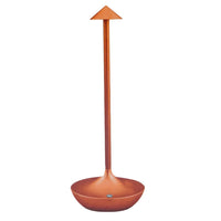 Lampada Touch Led Regolabile Abat Jour Moderna Comodino Tavolo No Fili Ricarica Usb Arancione