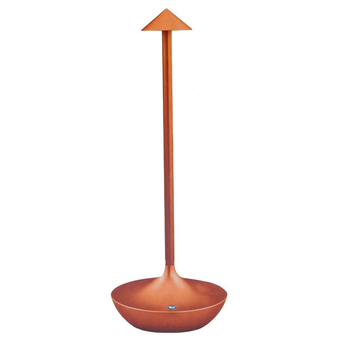 Lampada Touch Led Regolabile Abat Jour Moderna Comodino Tavolo No Fili Ricarica Usb Arancione