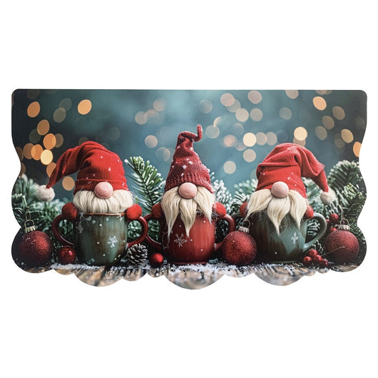 Tappeto Cucina Natale Gomma Pvc 50x90 Cm Moderno Antimacchia Antiscivolo Addobbi Natalizi (C)