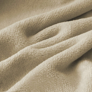 Coperta Plaid 160x210 cm Morbida Vellutata Pile Caldo Soffice Avvolgente Divano Letto Poltrona Panna