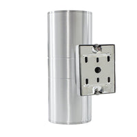 APPLIQUE DA PARETE LED LAMPADA ESTERNO DESIGN MODERNO ALLUMINIO ARGENTO SILVER