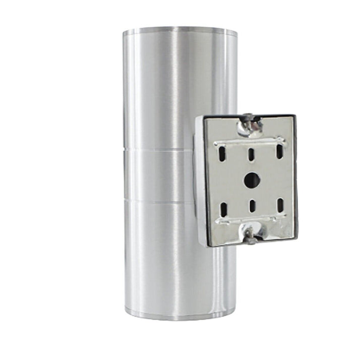 APPLIQUE DA PARETE LED LAMPADA ESTERNO DESIGN MODERNO ALLUMINIO ARGENTO SILVER