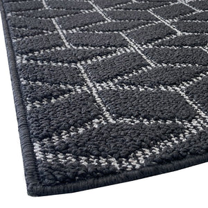 Zerbino Ingresso Interno Esterno Tessuto 3D Antiscivolo Tappeto Casa Assorbente Moderno Nero