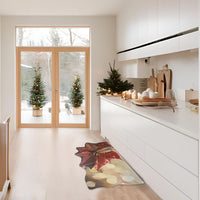 Tappeto Cucina Natale Gomma Pvc 50x90 Cm Moderno Antimacchia Antiscivolo Addobbi Natalizi (E)