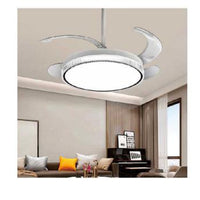 VENTILATORE SOFFITTO  LUCE PALE SCOMPARSA 85W LAMPADARIO SOSPENSIONE 50CM SJ-197