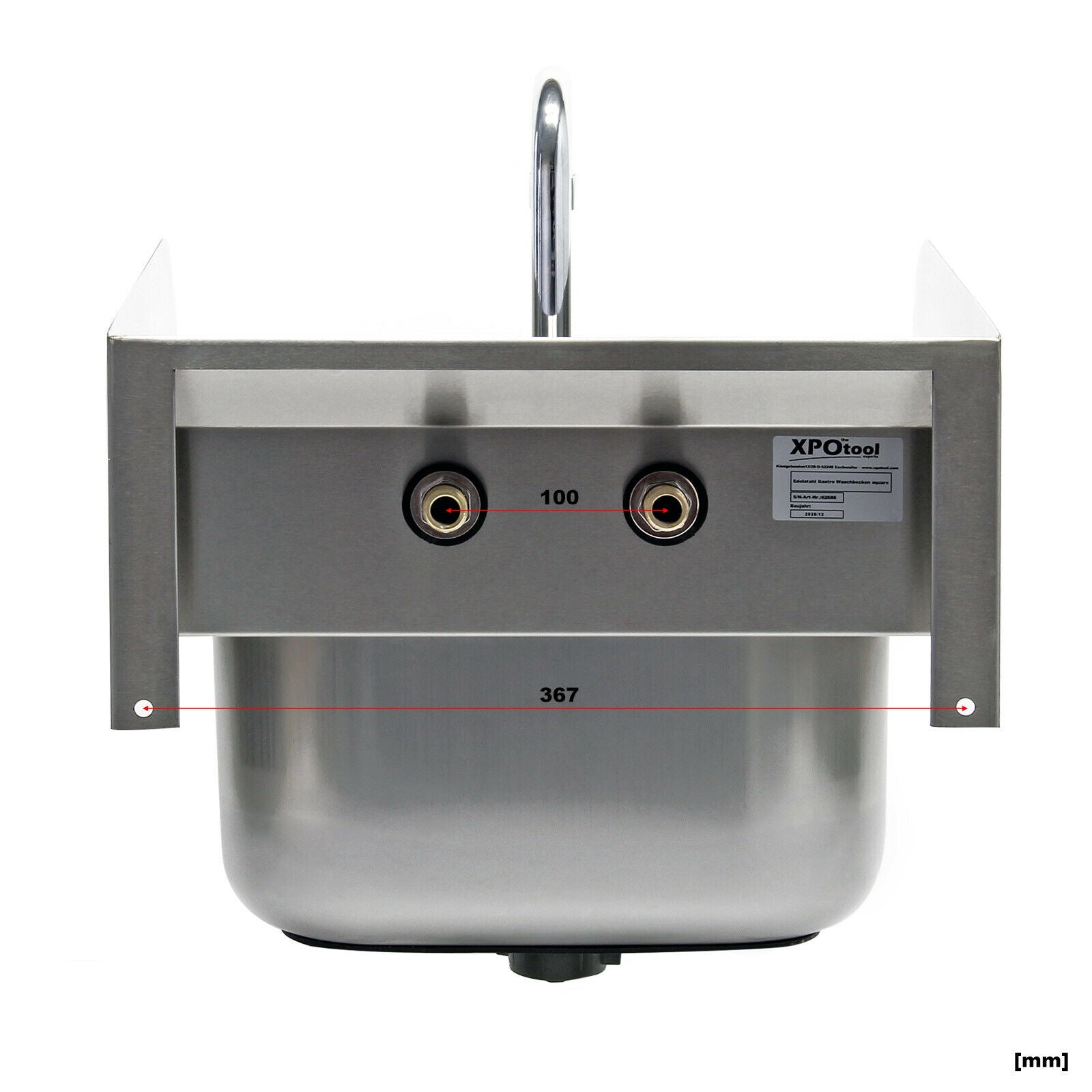 lavello in acciaio fine gastro lavabo quadrato rubinetto lavabo 16_0002396