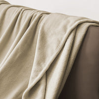 Coperta Plaid 160x210 cm Morbida Vellutata Pile Caldo Soffice Avvolgente Divano Letto Poltrona Panna