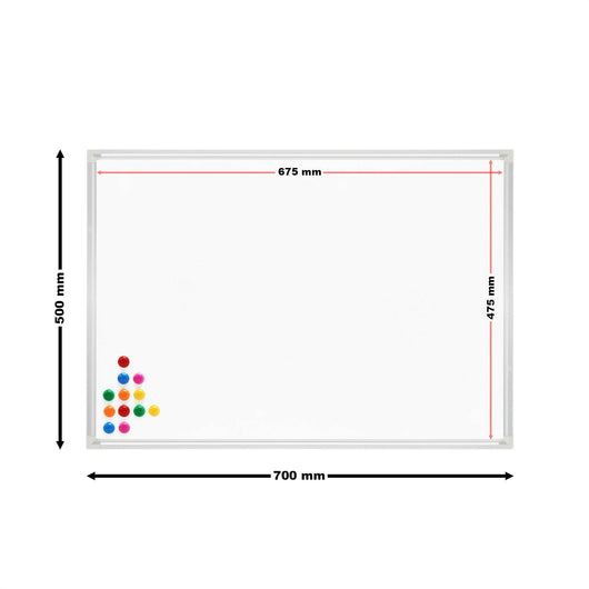 Lavagna magnetica Wattshite da parete 70x50cm 12 magneti inclusi tabellone 16_0002493