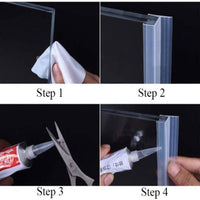 GUARNIZIONE BOX DOCCIA PROFILO F RICAMBIO SILICONE TRASPARENTE 6MM 2MT 74234