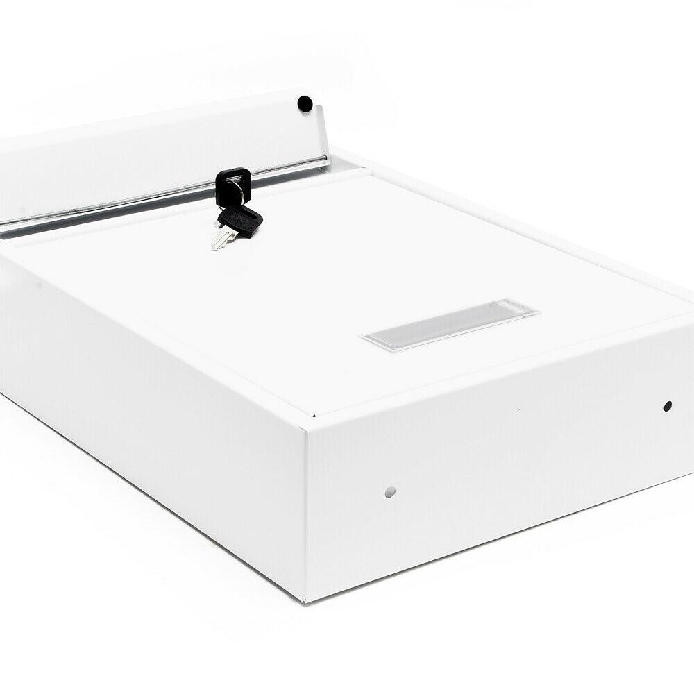 Cassetta postale di design da parete in acciaio zincato 21,5 x 9 x 32 cm bianco 16_0000074