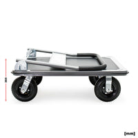 Carrello con piattaforma Carrello pieghevole per movimentazione carichi con pneumatici da 300 kg 16_0002573