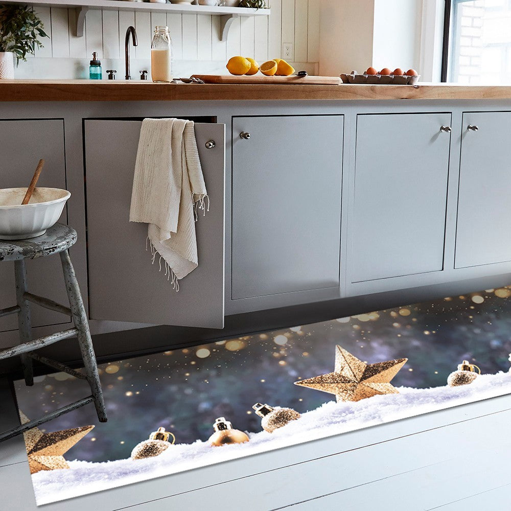 Tappeto Cucina Natale Pvc 51x360 cm Antimacchia Passatoia Antiscivolo Antisfilo Lavabile Dis_ND