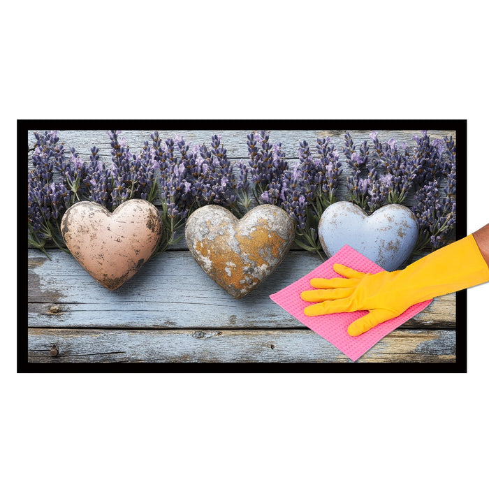 Zerbino Ingresso 40X70 cm Gomma Sostenibile Antiscivolo Pietre Mosaico Maioliche DIS_B