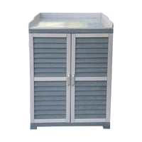 Tavolo da giardino con base e piano di lavoro 99,7 cm grigio 16_0002398