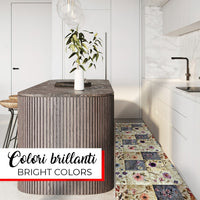 Tappeto Cucina Gomma Pvc 51x270 cm Antimacchia Passatoia Antiscivolo Antisfilo Lavabile Dis_D