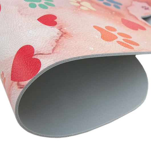 Tappeto Sottociotola Tovaglietta 38x60 Pvc Impermeabile Antiscivolo Cane Gatto Dis.B