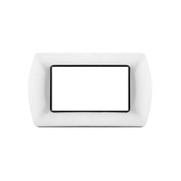 PLACCHETTA PLACCA BIANCO COMPATIBILE LIVING 3 POSTI COPRI INTERRUTTORE CL 119