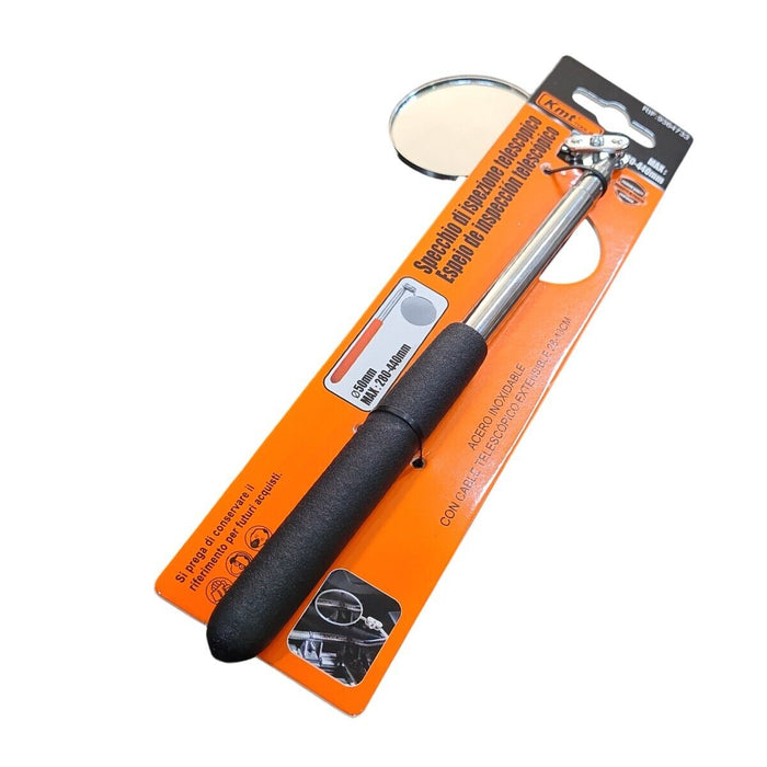 SPECCHIETTO ISPEZIONE TELESCOPICO ALLUNGABILE ORIENTABILE  OFFICINA  DA 28-44 CM