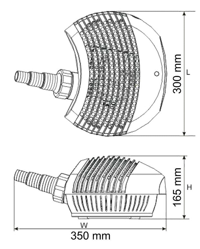 Pompa dell'acqua per laghetto filtrazione filtro koi corso d'acqua eco 5000 litri all'ora 30 watt 16_0002062
