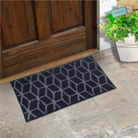 Zerbino Ingresso Interno Esterno Tessuto 3D Antiscivolo Tappeto Casa Assorbente Moderno Nero