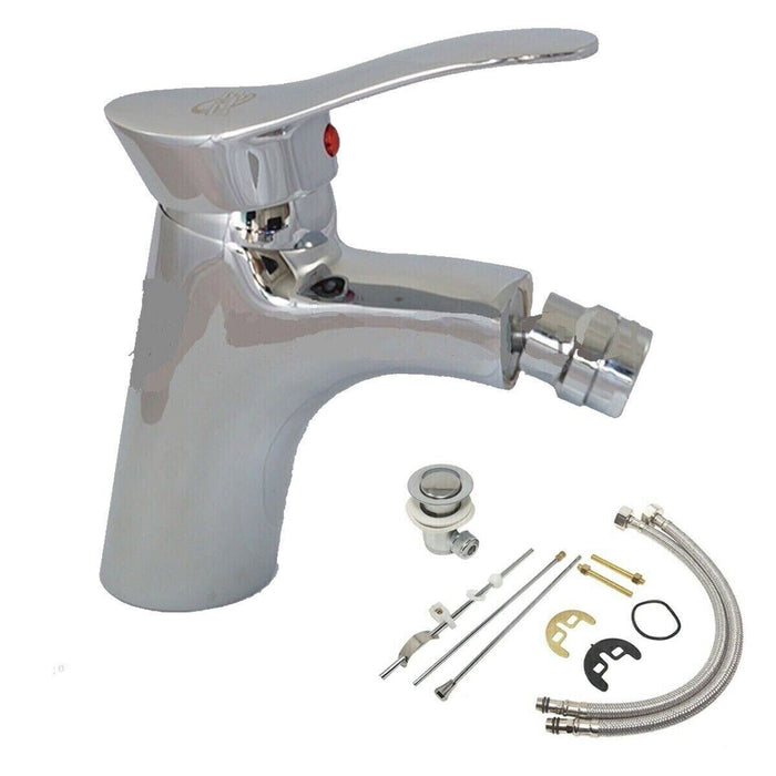 RUBINETTO MISCELATORE CROMATO CASA BAGNO BIDET COMPLETO KIT MONTAGGIO JH-8099