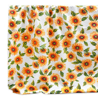 Tessuto Stoffa Girasoli Cotone Cucito Arredo Rivestimento Foderare Cuscini Divani 2,8x5 Mt Bianco