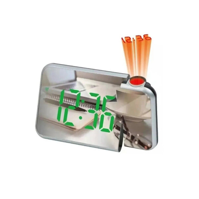 OROLOGIO SVEGLIA DIGITALE PROIETTORE ORARIO DISPLAY LED SPECCHIO ALLARME DS8590L