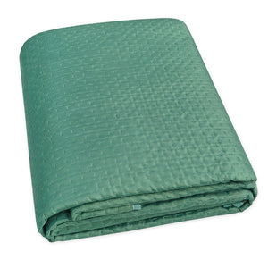 Trapunta Double Face SINGOLA 150x255 cm Coperta Morbida Copriletto Tinta Unita Verde