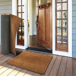 Zerbino Cocco Ingresso Naturale 120x100 cm Antiscivolo Robusto Esterno Porta Entrata