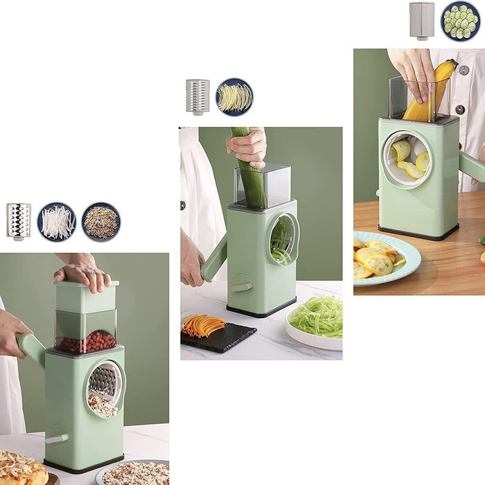 AFFETTATRICE MANUALE A MANOVELLA MULTIFUNZIONE AFFETTA TAGLIA VERDURE LD-00763