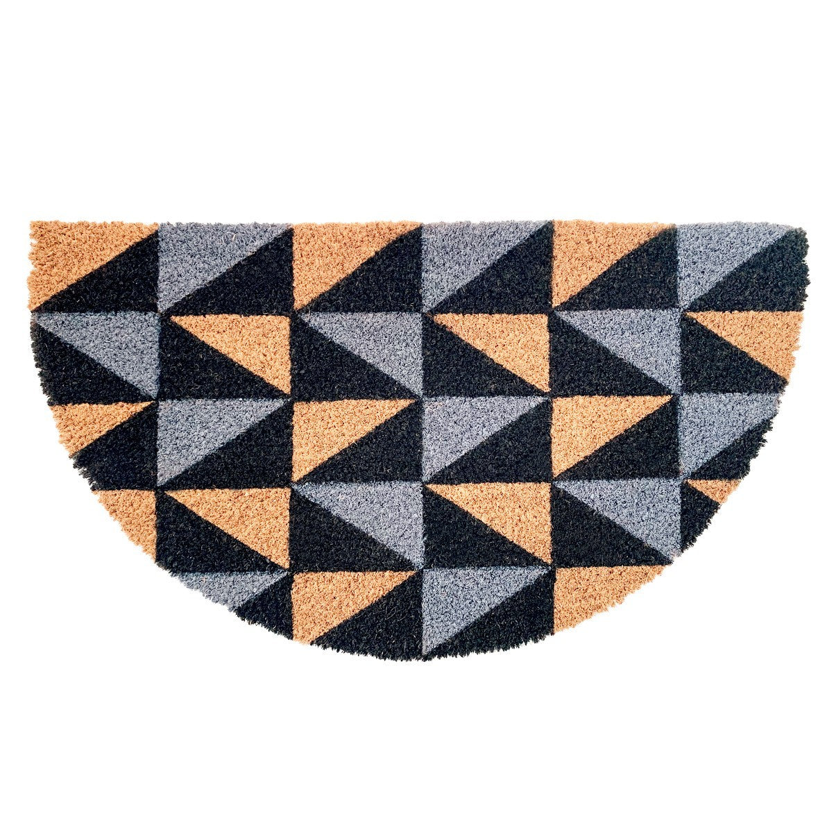 Zerbino Cocco Semiluna 38x68 Cm Moderno Antiscivolo Tappeto Ingresso Tappetino Entrata D