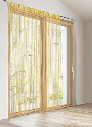 Tenda a Fili Elegante Per Porte Finestre Pannello 100x200 Cm Divisorio Camere Stanze Ambienti Oro