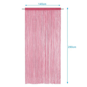 Tenda a Fili Elegante Per Porte Finestre Pannello 140x290 Cm Divisorio Camere Stanze Ambienti Rosa