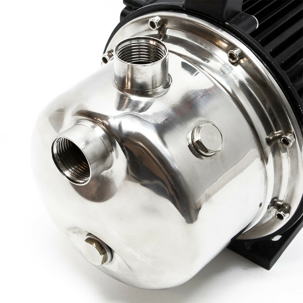 Pompa acqua elettrica portatile per uso domestico da giardino in acciaio pregiato 1100 watt 4600 litri all'ora 16_0002463