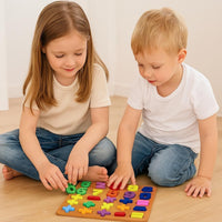 PUZZLE CON NUMERI LEGNO EDUCATIVO MONTESSORI COLORATO BAMBINI GIOCO 31570