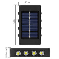 APPLIQUE LAMPADA 8 LED MURO PARETE SOLARE IP65 BIDIREZIONALE GIARDINO TE-B0568