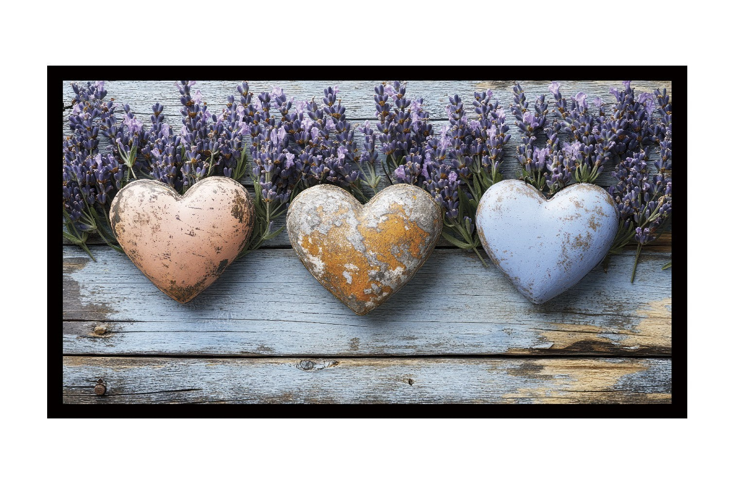 Zerbino Ingresso 40X70 cm Gomma Sostenibile Antiscivolo Pietre Mosaico Maioliche DIS_B