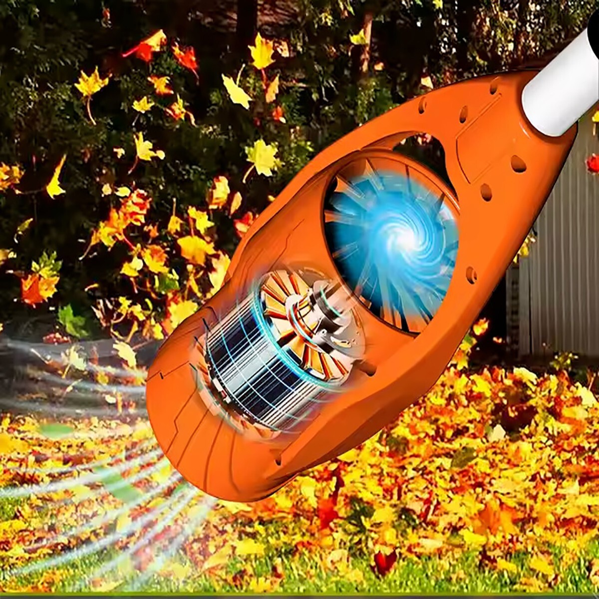 SOFFIATORE PIEGHEVOLE WIRLESS BATTERIA 24V RICARICABILE GIARDINO FOGLIE POTENTE