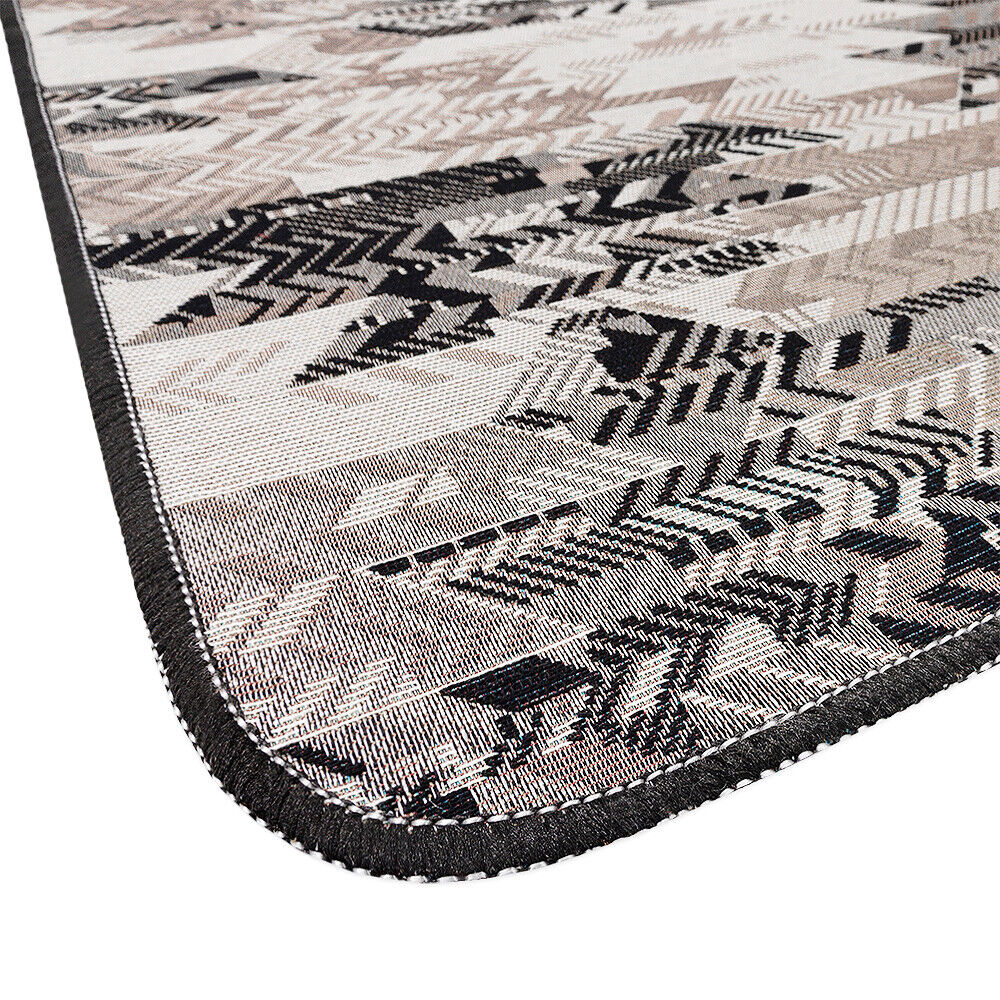 Tappeto Cucina Etnico 54x110 Cm Moderno Passatoia Antiscivolo Tessuto Gobelin Lavabile Grigio