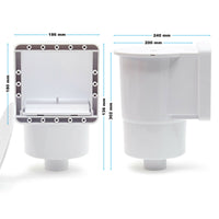 Kit skimmer comprensivo di bocchetta di ingresso per piscina con skimmer integrato per piscina 16_0002768