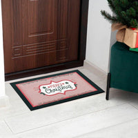 Zerbino Natalizio Gomma Sostenibile 40x70 Cm Asciugapassi Natale Ingresso Antiscivolo Dis.E