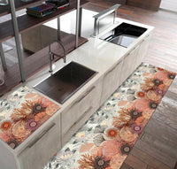 Tappeto Cucina 46x80 Cm Antimacchia Antiscivolo Passatoia Gomma Pvc Flessibile Stampa Digitale Dis D