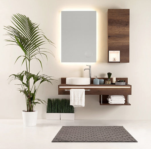 Tappeto Bagno Morbido Assorbente Antiscivolo 3D Intrecciato Scendiletto Lavabile 45x75 Cm Marrone
