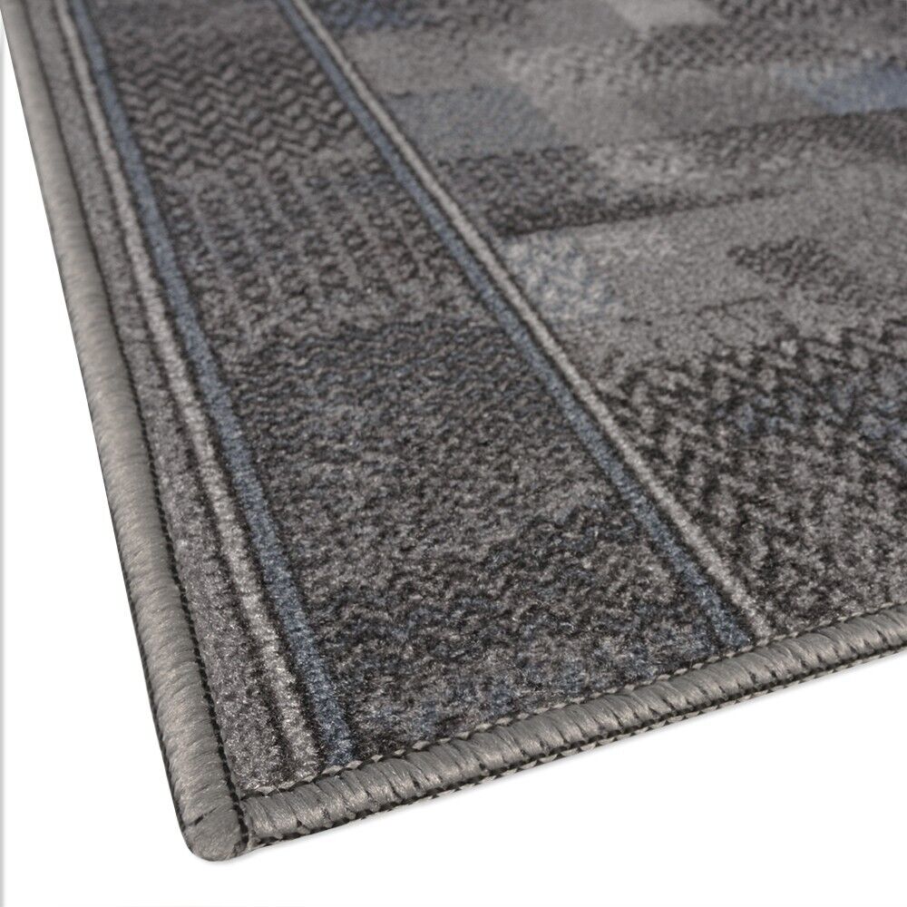 Passatoia Scala Scalinata Ingresso 67x120 Cm Bordata Tappeto Corridoio Gradini Antiscivolo Grigio