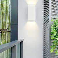 APPLIQUE PARETE LED 6W LAMPADA MURO IP65 MODERNO DOPPIA LUCE NATURALE 4000K