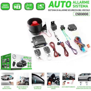 KIT ALLARME ANTIFURTO AUTO UNIVERSALE FURGONE CAMPER ROULOTTE 2 TELECOMANDI