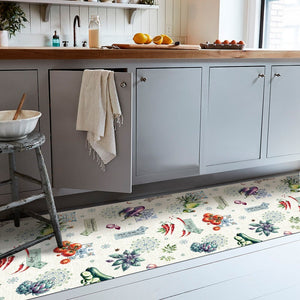 Tappeto Cucina 46x160 Cm Antimacchia Antiscivolo Passatoia Gomma Pvc Flessibile Stampa Digitale Dis C