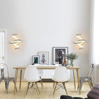 APPLIQUE LAMPADA INTERNO MODERNA PARETE MURO SPIRALE 15W LUCE NATURALE ST-004