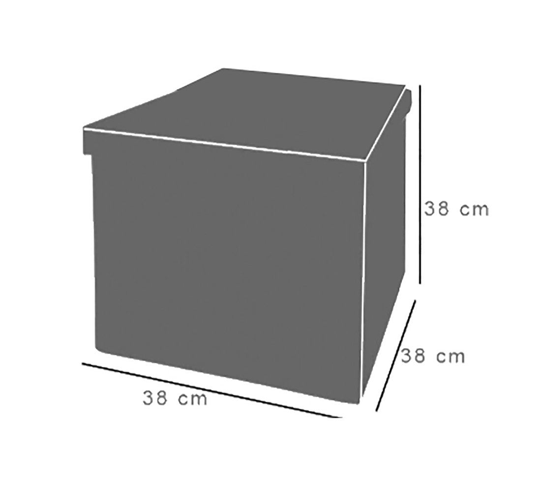 Cassapanca Contenitore Pouf Panca Poggiapiedi Similpelle Pelle Finta Coccodrillo 38x38x38 cm Nera