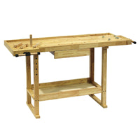 Banco da lavoro banco pialla disposizione attrezzi officina 145 x 86 cm legno 16_0000513